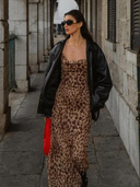 Chic Leopard Print Dress for Women