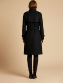 Mid-Length Women's Coat with Classic Collar for Any Occasion