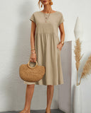 Round Neckline Dress for Effortless Style