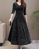 Chic Velvet Midi Dress for Any Occasion