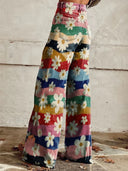 Chic Printed Wide Leg Trousers