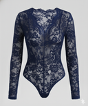 Chic Long Sleeve Lace Bodysuit for Women