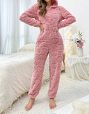 Cozy Women's Plush Night Jumpsuit