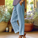Eco-Friendly Cotton Straight-Leg Trousers