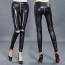Chic Ripped Women's Leggings for Trendy Style