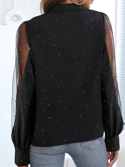 Chic Blouse with Unique Dropped Neckline