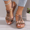 Chic Bohemian Braided Wedge Sandals