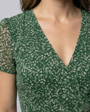 Chic V-Neck A-Line Dress with Flowing Hem