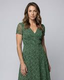 Chic V-Neck A-Line Dress with Flowing Hem