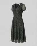 Chic V-Neck A-Line Dress with Flowing Hem