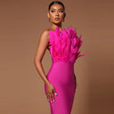 Chic Feather Tube Dress for Sophisticated Style