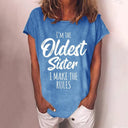 Trendy Round Neck Graphic Tee