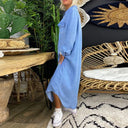 Classic Women's Solid Color Denim Dress