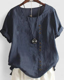 Elisavie | Chic Short Sleeve Blouse for Everyday Wear