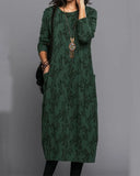 Chic Long Sleeve Pocket Dress
