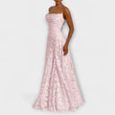 Chic Jacquard Maxi Dress for Special Occasions