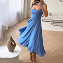 Chic Women's Sleeveless Solid Color Dresses