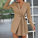 Chic Solid Blazer Dress for Stylish Occasions