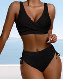 Chic Drawstring Bikini with Back Lacing