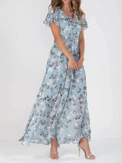 Chic Floral Chiffon Dress for All Occasions