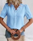 Floral Lace V-Neck Blouse - Fleur Elegance