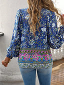 Floral Long Sleeve Women's Blouse