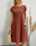 Round Neckline Dress for Effortless Style