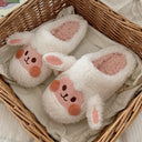 Cozy Plush Animal House Slippers