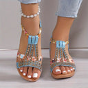 Chic Bohemian Braided Wedge Sandals