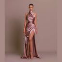 Chic Sleeveless Long Dress with Autumn Collar