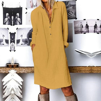 Chic Long Sleeve Shirt Dress for Stylish Wear