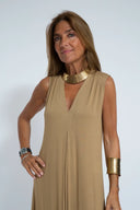 Sleek Dress and Vest Ensemble