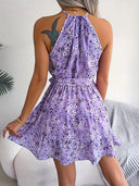 Chic Leopard Print Bow Dress