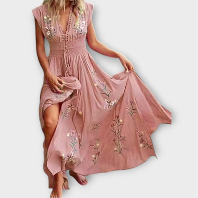 Felizia – Boho Dress with Intricate Embroidery for Festivals