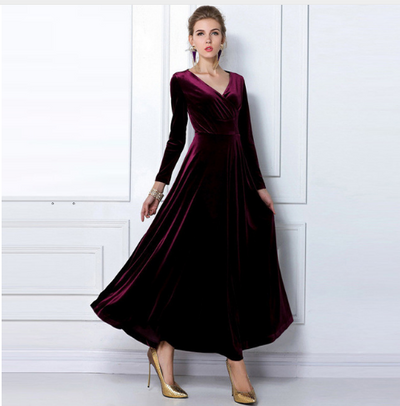 Chic Thick V-Neck Glam Dress