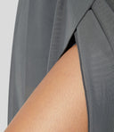 Chic High-Waisted Midi Skirt with Layered Style