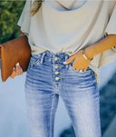 Flexible Women's Denim Trousers