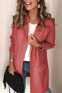Chic Solid Color Long Sleeve Blazer