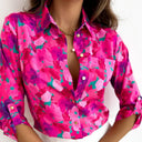 Chic Modern Abstract Print Blouse