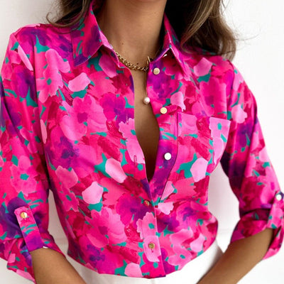 Chic Modern Abstract Print Blouse
