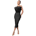 Chic Feather Tube Dress for Sophisticated Style