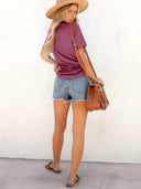 Dandelion Print Round Neck T-Shirt