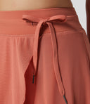Chic High-Waisted Midi Skirt with Layered Style