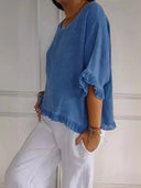 Chic Ruffled Blouse in Quality Fabric