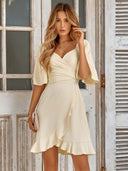 Chic V-Neck Ruffle Dress for Every Occasion