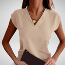 Jana V-Neck Blouse - Chic Staple Top