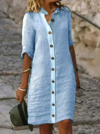 Chic All-Occasion Dress with Unique Fabric