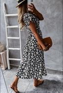 Daisy Pattern Midi Dress for Every Occasion