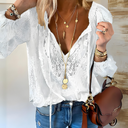 Boho Chic Crocheted Blouse for Women