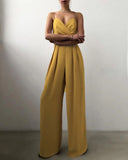 Chic High-Waist Spaghetti Strap Jumpsuit